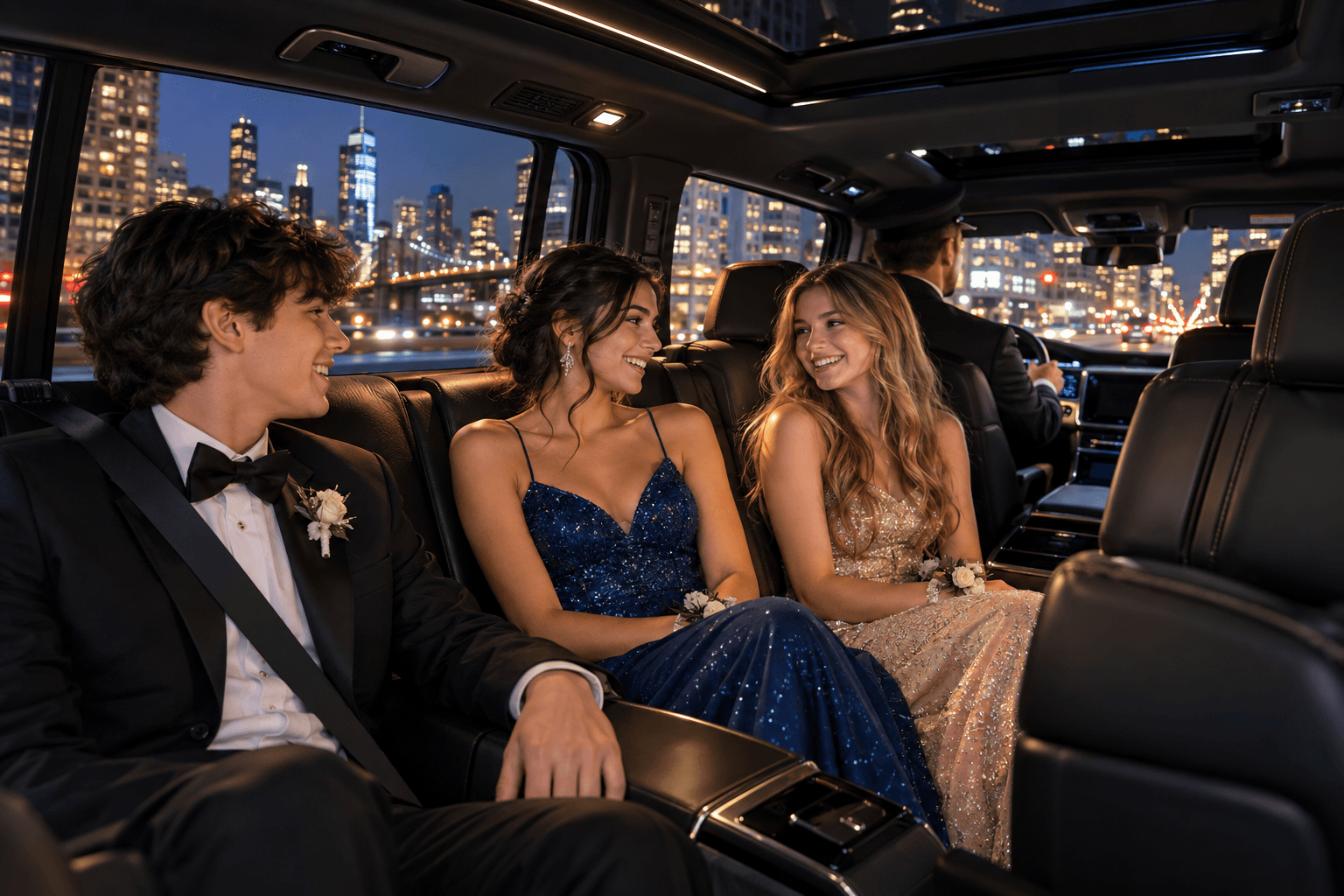 Chauffeur assisting guests at an airport transfer pickup