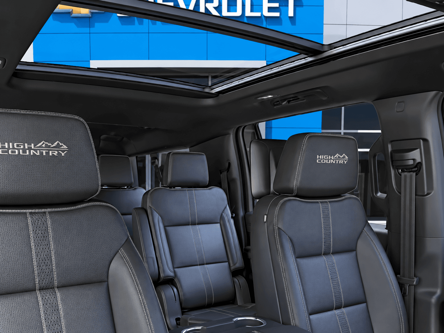 Luxury SUV bench seating interior