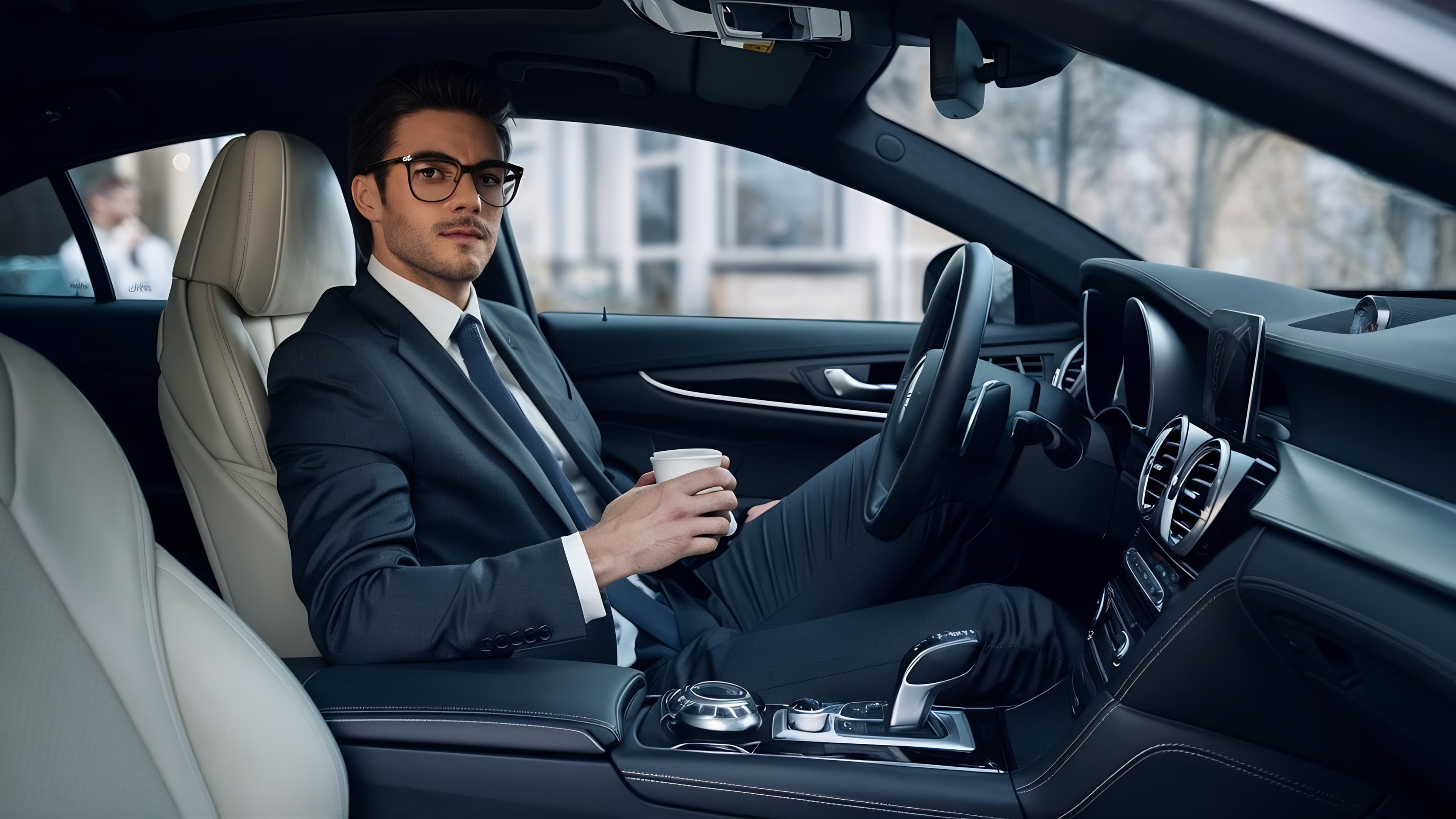 Luxury sedan and professional chauffeur experience