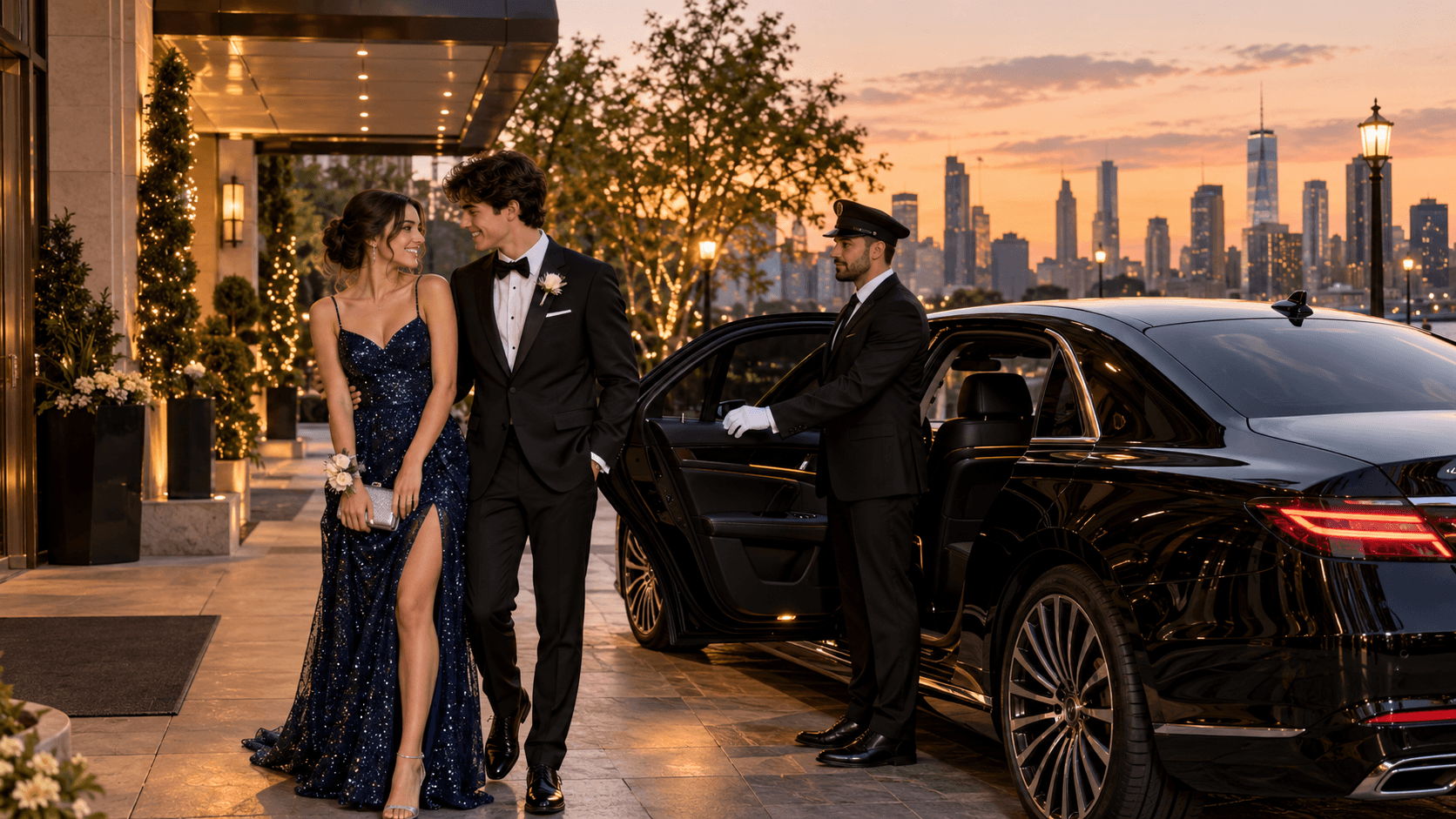 Luxury limousine for prom night